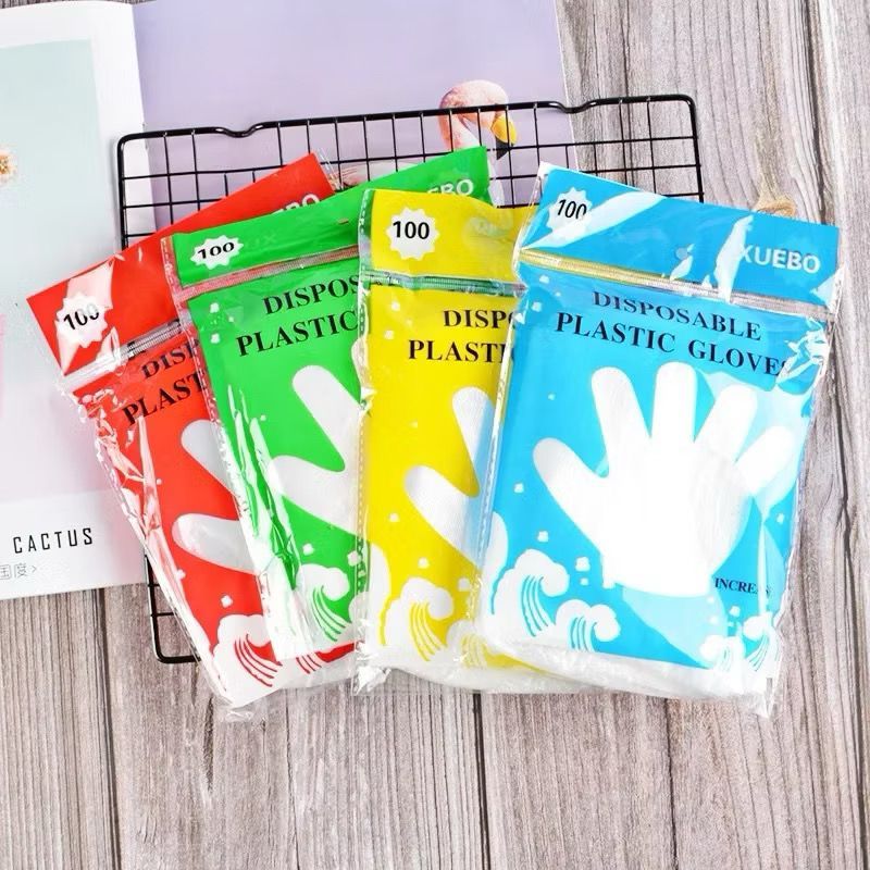 Jual HLS - Sarung Tangan Plastik isi 100pcs Disposable Plastic Gloves ...