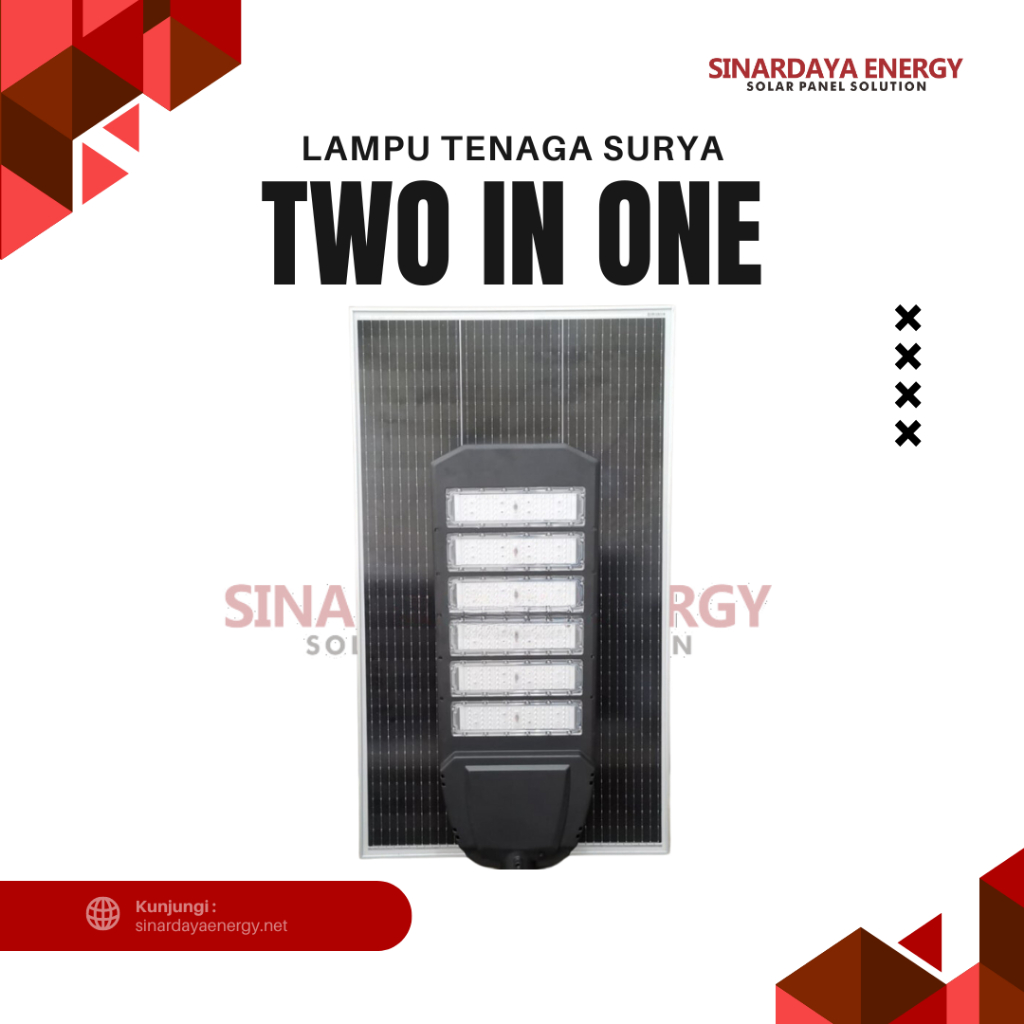 Jual Lampu PJU Solar Panel 80 watt Two In One Lampu Jalan Tenaga Surya ...