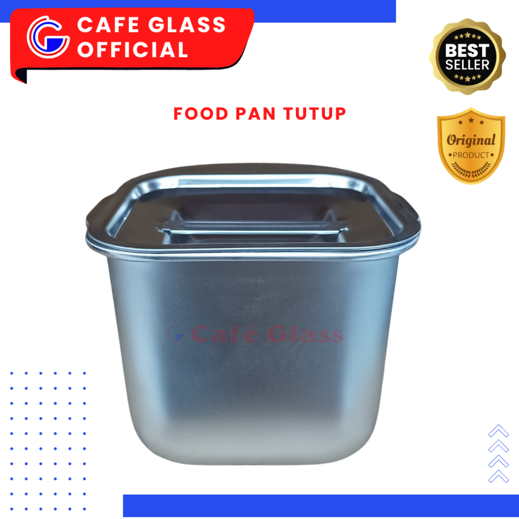 Food Pan Stainless + Tutup - Tempat Suki Bbq Grill / Wadah Bumbu Dapur