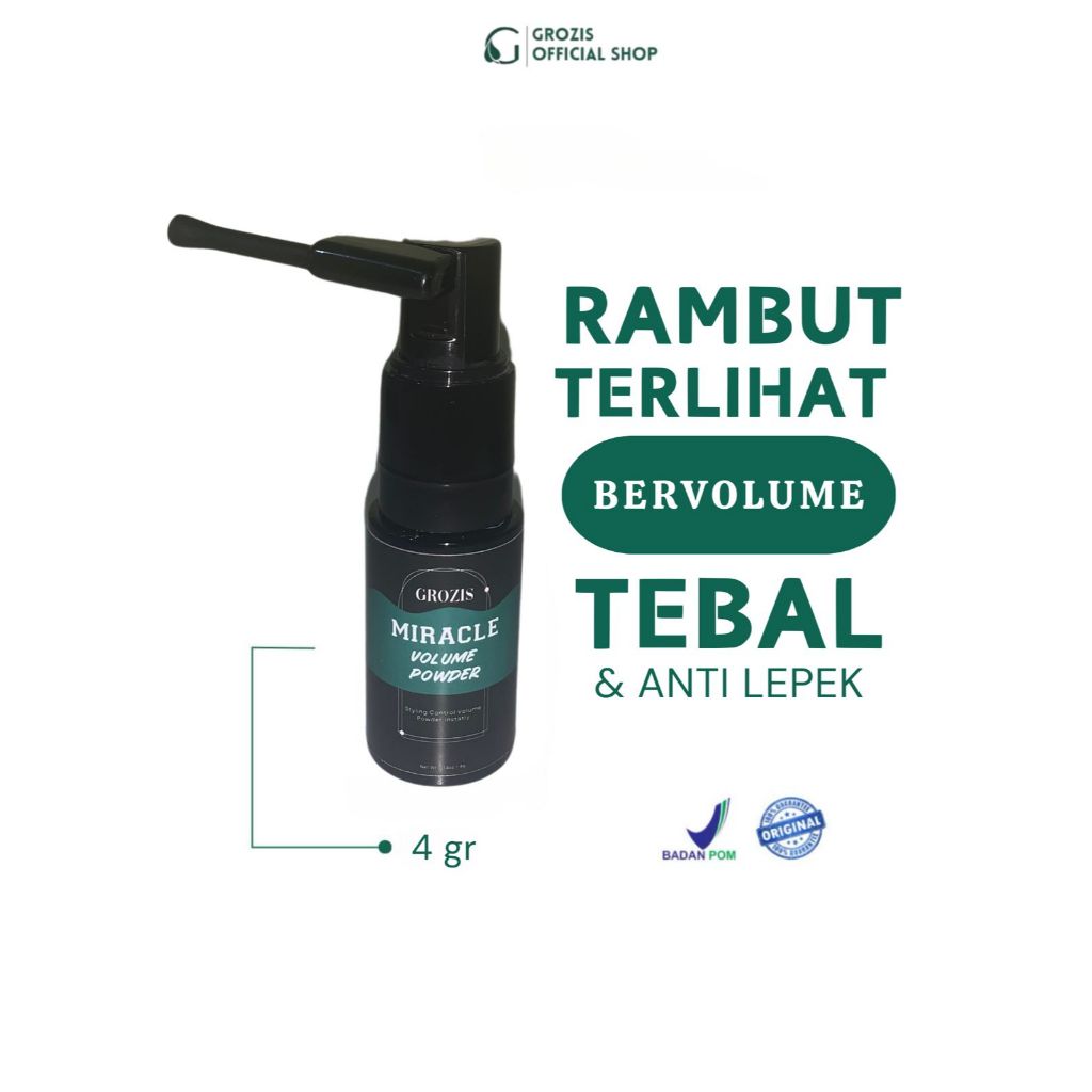Jual GROZIS Natural Hair Powder 4gr Untuk Tampilan Rambut yang ...