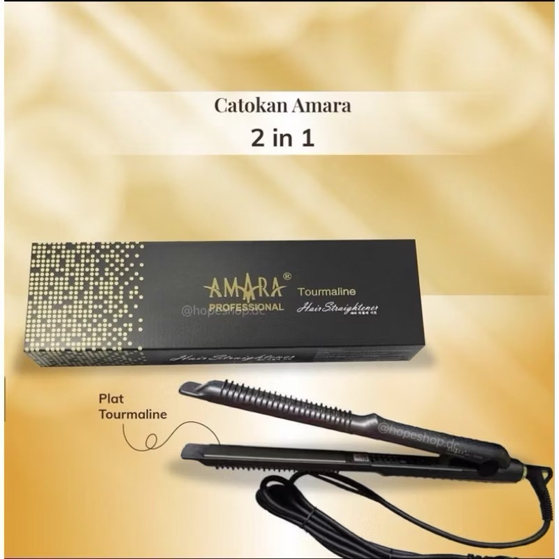 Jual Catokan Rambut AMARA AM 9299B Original Hair Straightener 2 IN 1 ...