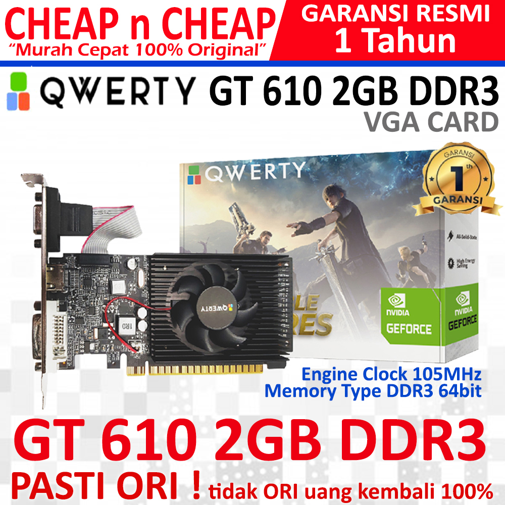 Gt 610 Nvidia Graphics Card 2gb Ddr3 Qwerty GT 610 2GB D3 VGA Card