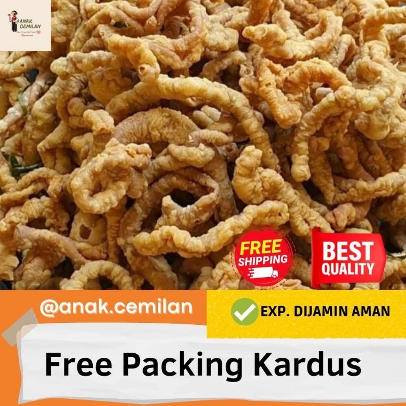 Jual FLASH SALE!! 500gr Usus Ayam Crispy dan 500g Basreng Pedas Daun ...