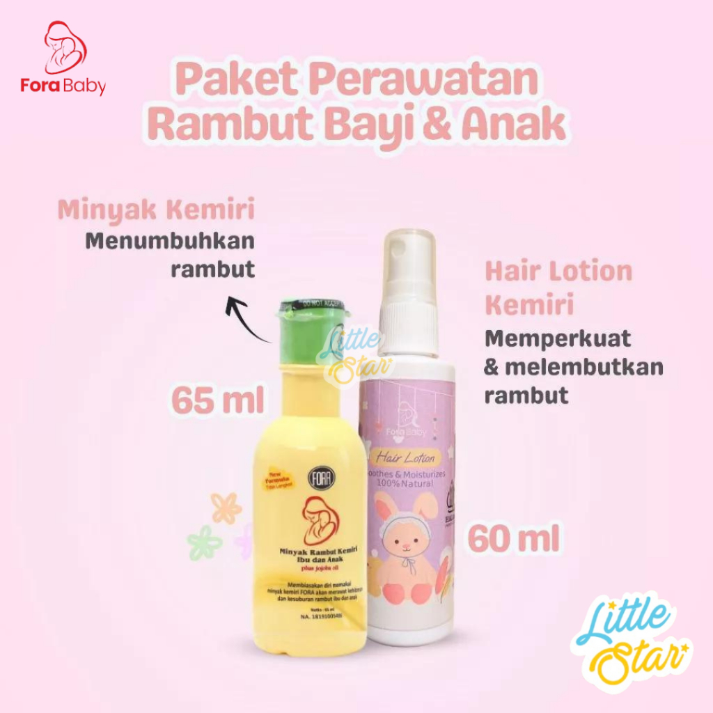 Jual Fora Paket Perawatan Penumbuh Rambut Bayi Bundle Minyak