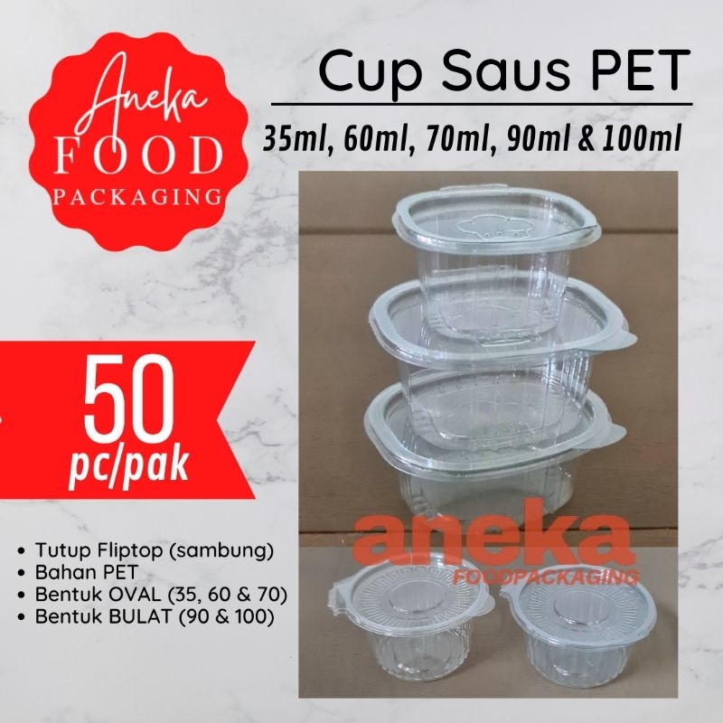 Jual 50pc Cup mika plastik sauce SSY jelly puding agar ketchup saus
