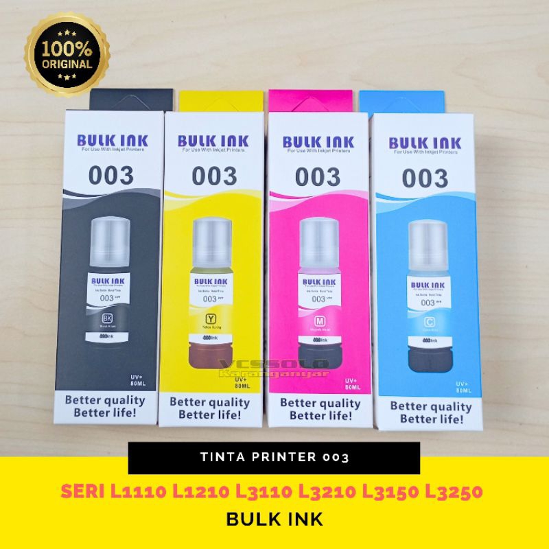 Jual Tinta Printer Bulk Ink 003 Bulk Ink 664 Original Segel Printer ...