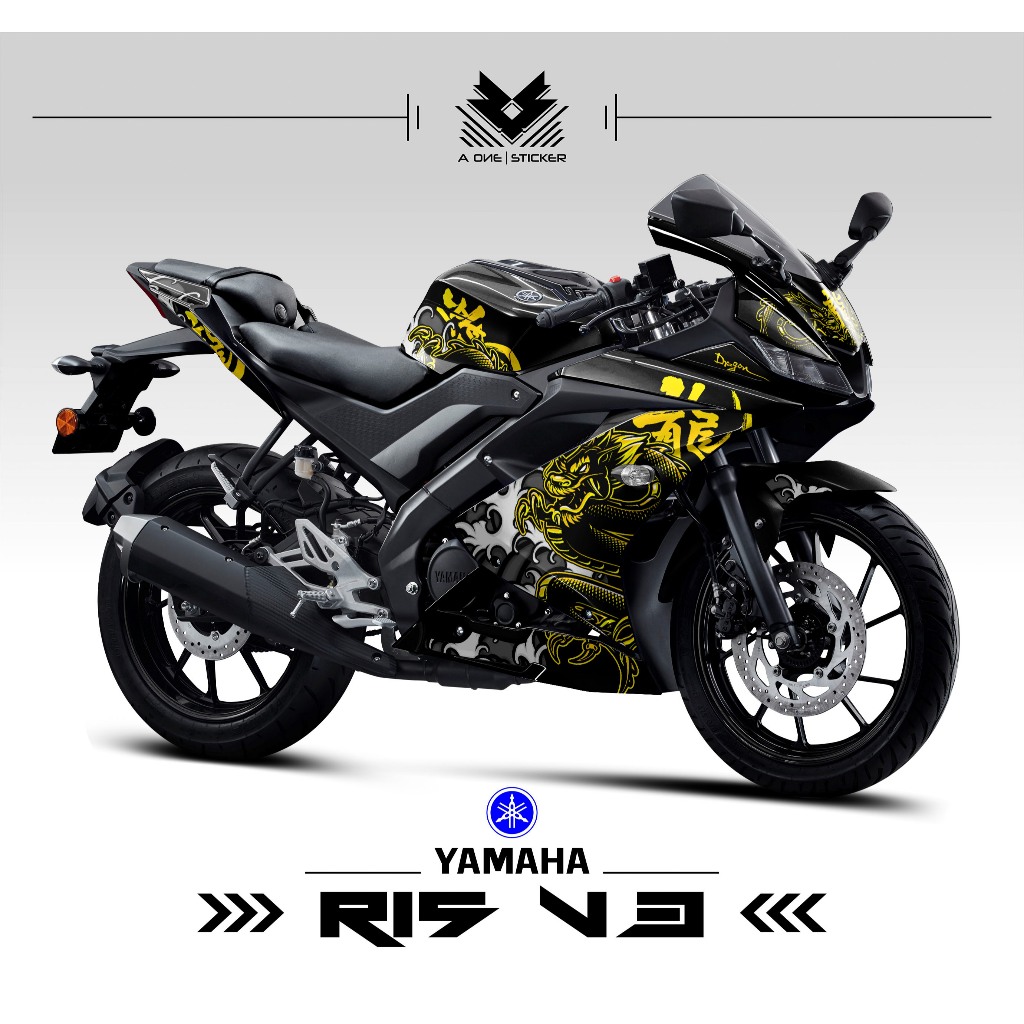 Jual STRIPING YAMAHA R15 V3 SEMIFULL MOTIF 7 LIVERY 2024 / YAMAHA R15 ...