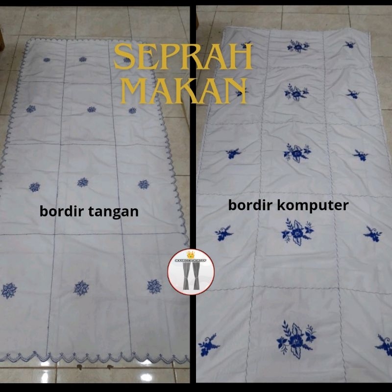Jual Seprah makan panjang/alas meja/ bordir komputer/ukuran 200-400 cm ...