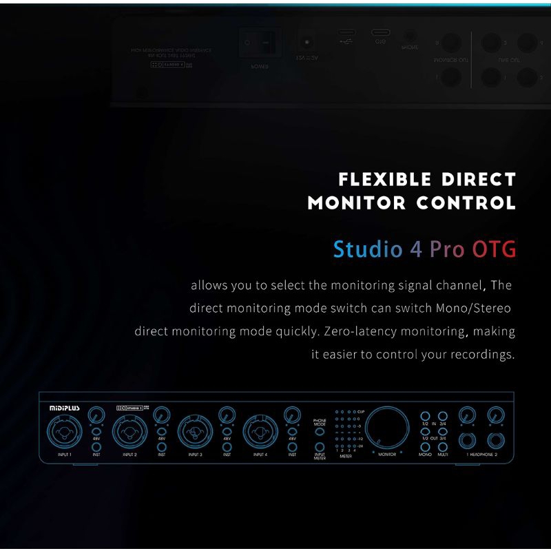 Jual Midiplus STUDIO 4 PRO OTG 4 Channel Audio Interface Soundcard ...