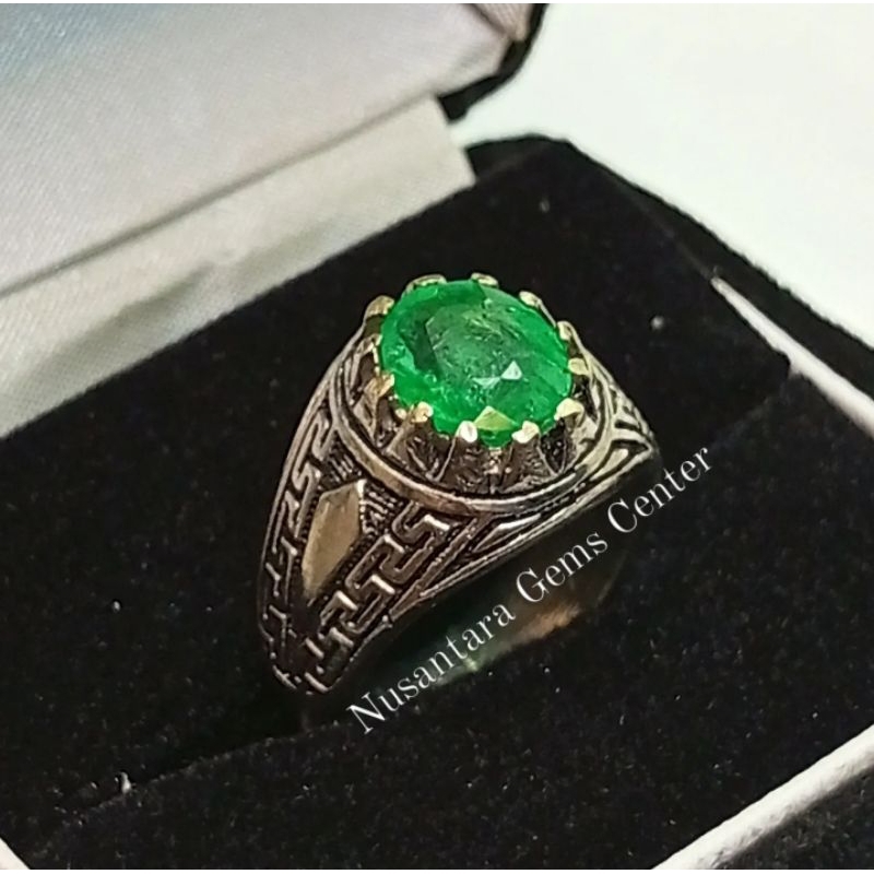 Jual Batu Cincin Jamrud Emerald Beryl Columbia Ring Vintage Elegant ...
