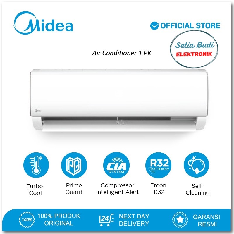 Jual AC Midea 1 PK Standard - R32 Series - MSAF-09CRN2 | Shopee Indonesia