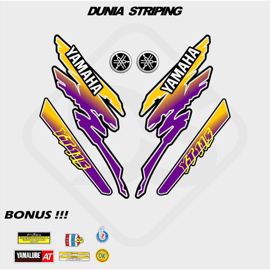 Jual STRIPING STICKER STOCK DECAL STIKER YAMAHA MODEL ORI YT 115 TAHUN ...