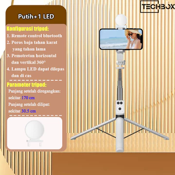 Tech 170CM Selfie Stick Tripod Tongsis Dengan Monopod Dengan Wireless Remote Control Bluetooth