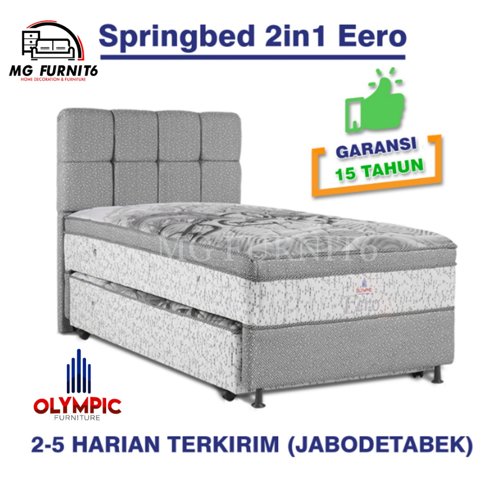 Jual OLYMPIC Springbed EERO 2 in 1 Euro top | Kasur Spring Bed Sorong ...