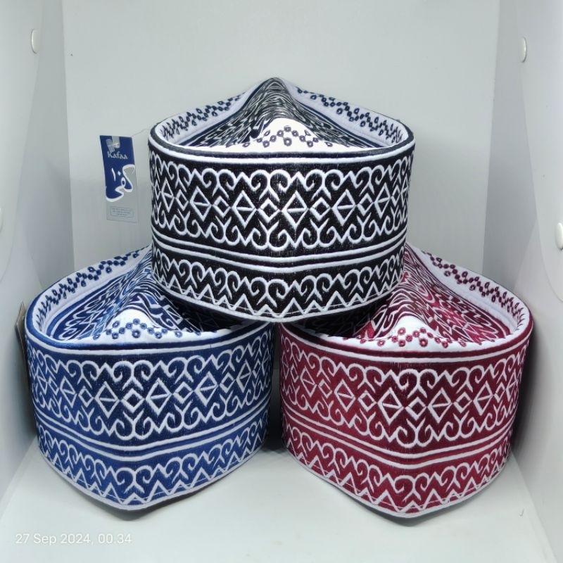Jual Peci Oman Bangladesh Merek Kafaa - Peci Santri Temboro - Motif ...
