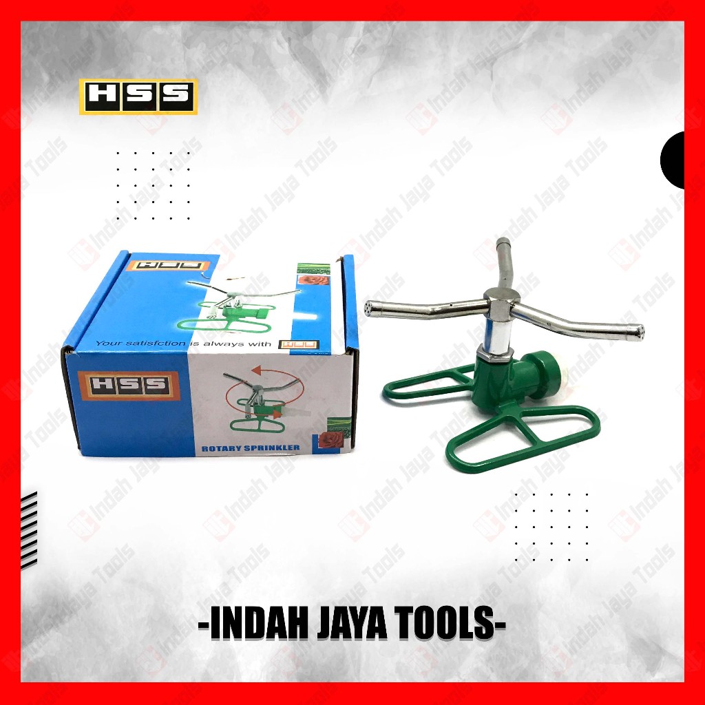 HSS Rotary Sprinkler Besi Springkel Semprotan Taman Air 3 Kaki Model Putar Shower Taman