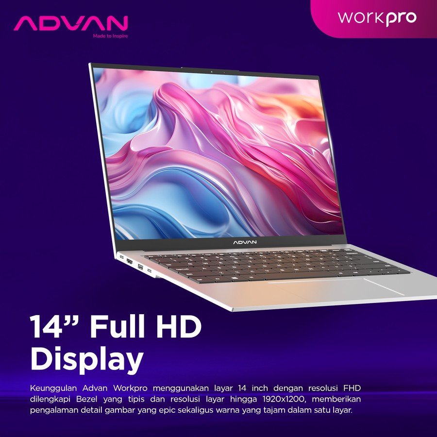 Jual ADVAN Notebook Laptop Workpro Intel i5 12450H 14'' FHD IPS 8GB ...