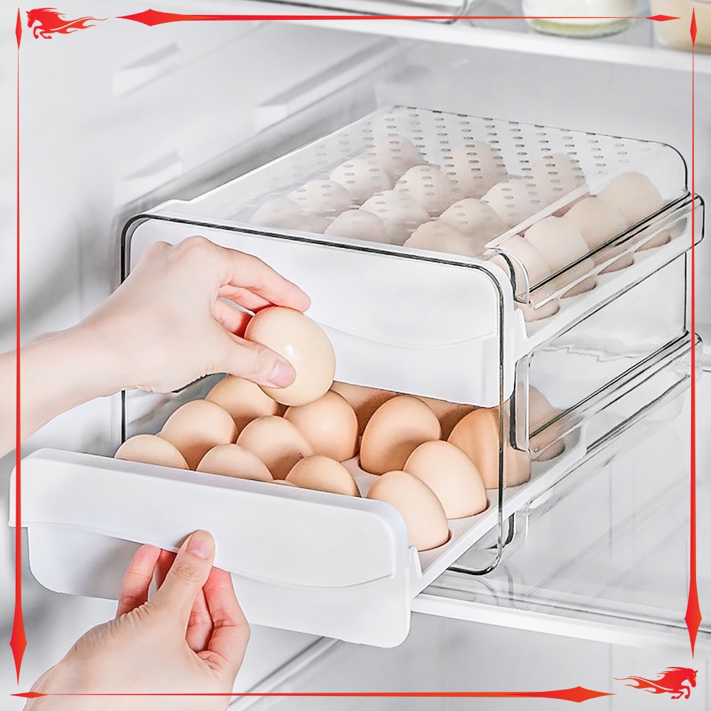 Jual Rak Tempat Telur 2 Tingkat / Rak Telur / Kotak Penyimpanan Telur ...