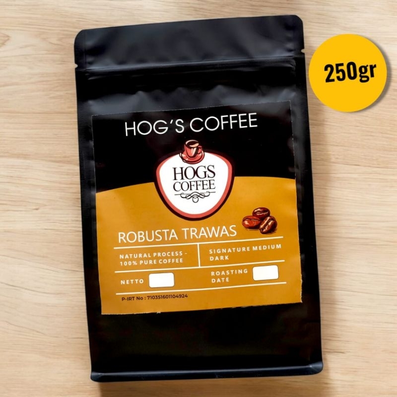 Jual Hogs Coffee Bubuk Kopi Robusta Trawas 250 Gr Shopee Indonesia