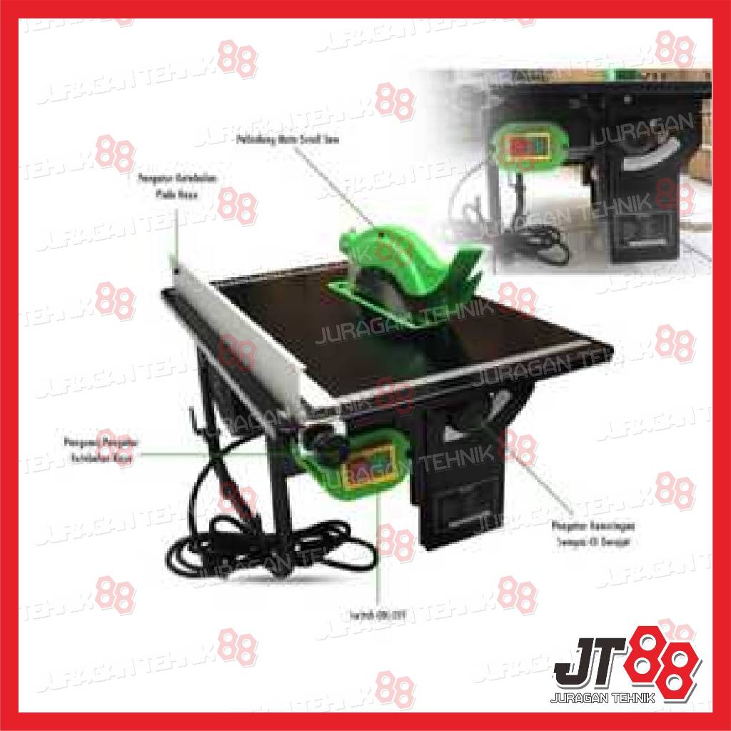 Jual Ryu By Tekiro Mesin Table Saw Gergaji Listrik Meja Duduk 8 Inch 8 ...