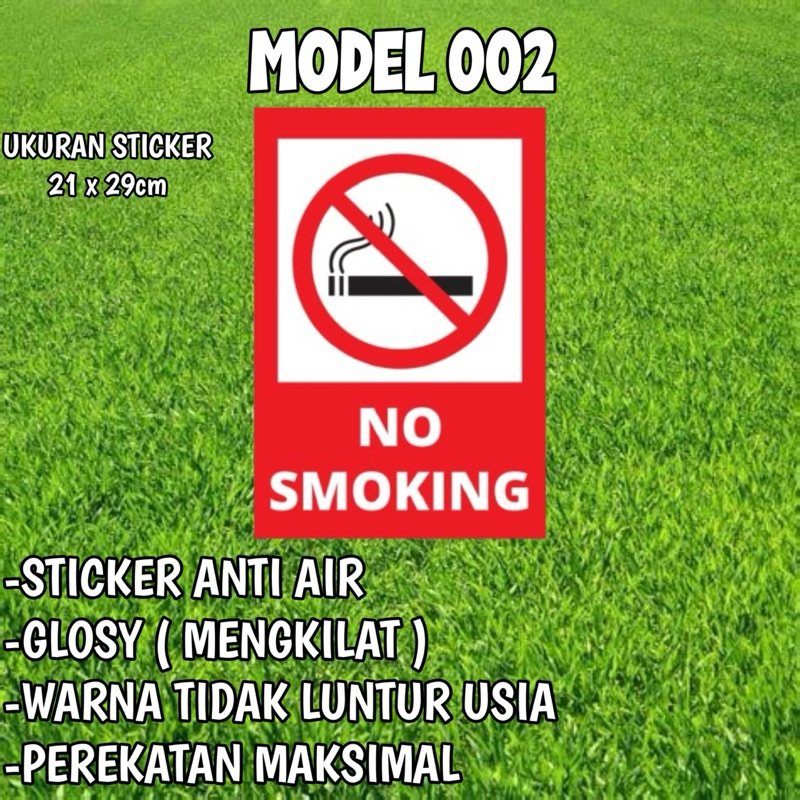 Jual STICKER DILARANG MEROKOK | STICKER AREA MEROKOK | STICKER NO ...