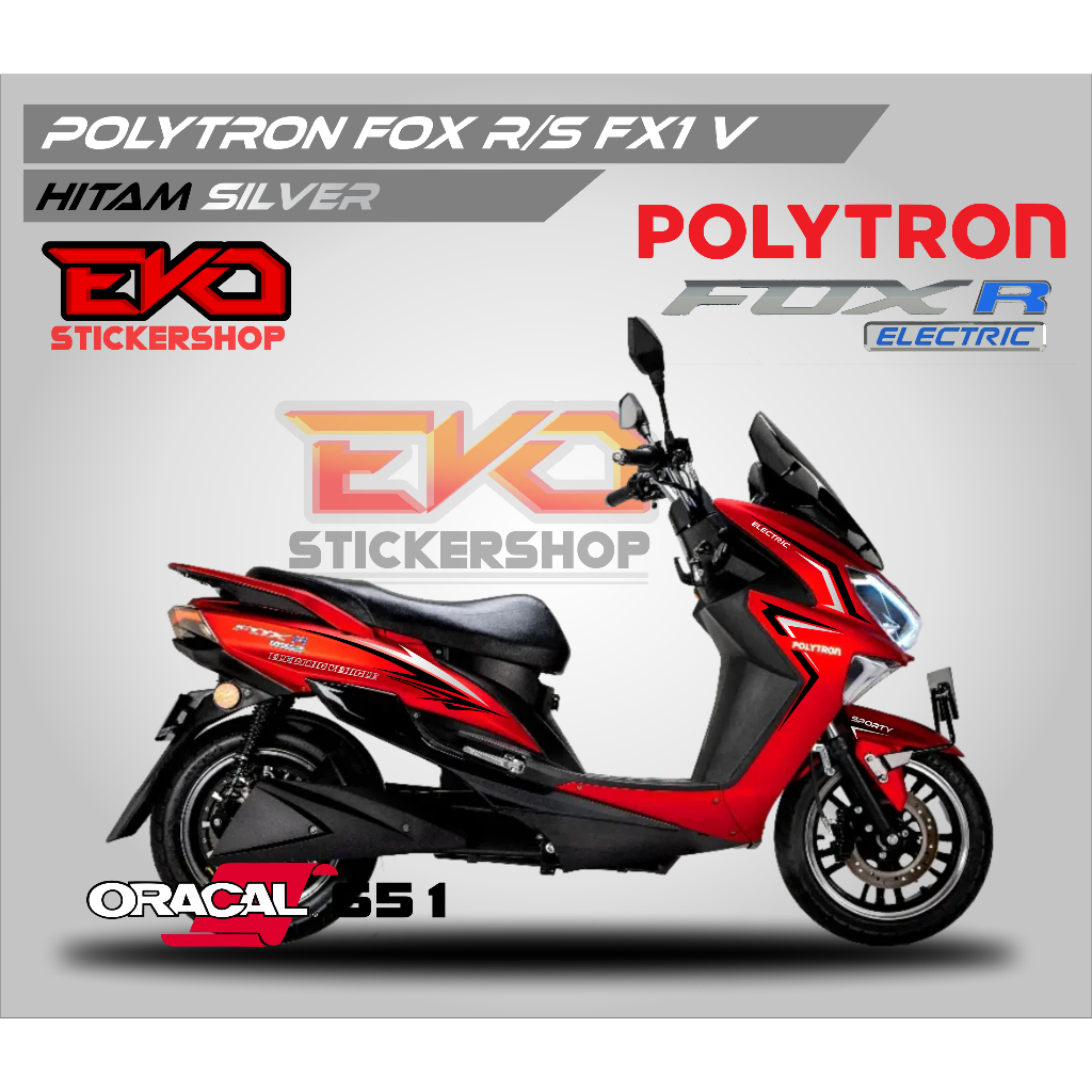 Jual Sticker Motor Listrik Polytron Cutting Stiker Politron Fox R/S ...