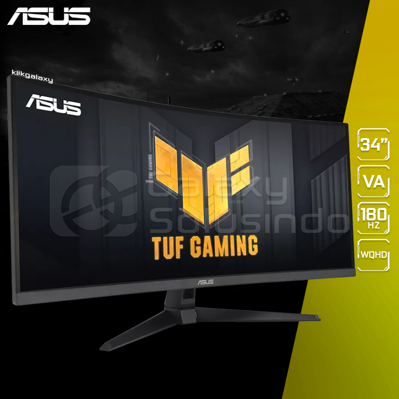 Jual ASUS TUF VG34VQ3B Curved 34 Inch WQHD VA 180Hz 1ms Freesync Gaming ...
