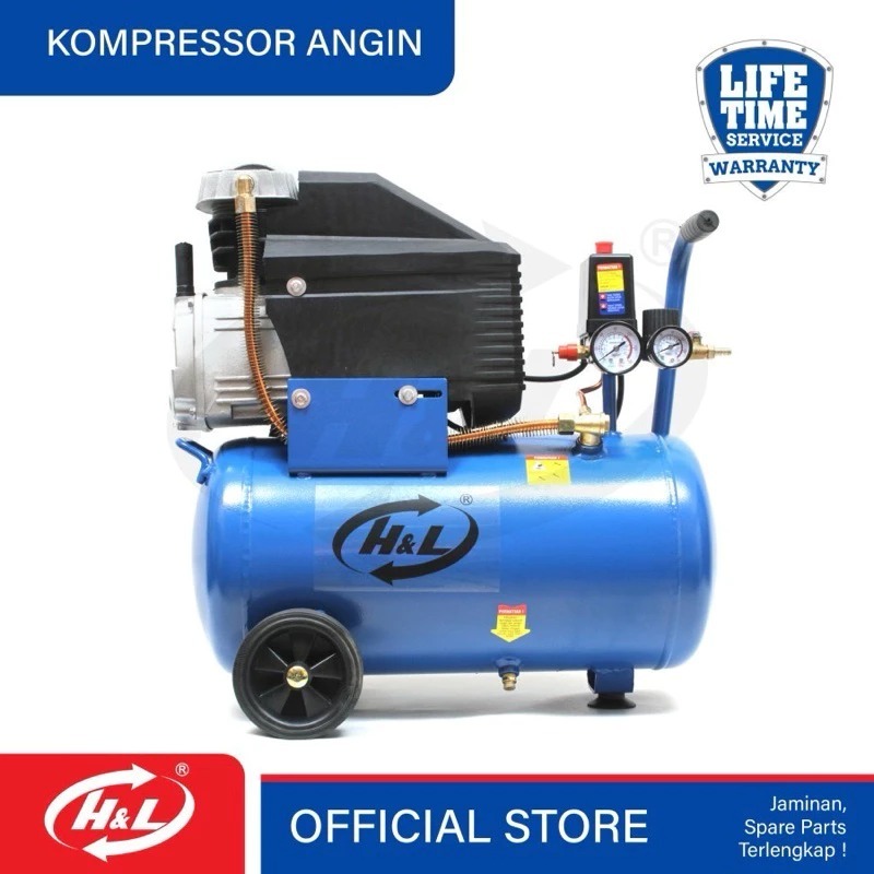 Jual Mesin Kompresor Angin Compressor 1Hp H&L HnL HL N1Hp 24L Pakai Oli ...