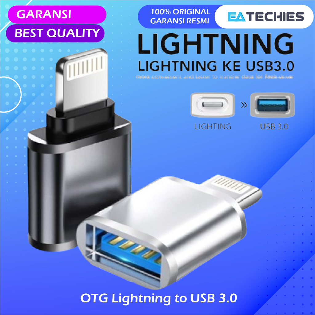 Jual OTG iPhone iPad Lightning to USB 3.0 Adapter Connector Konektor ...