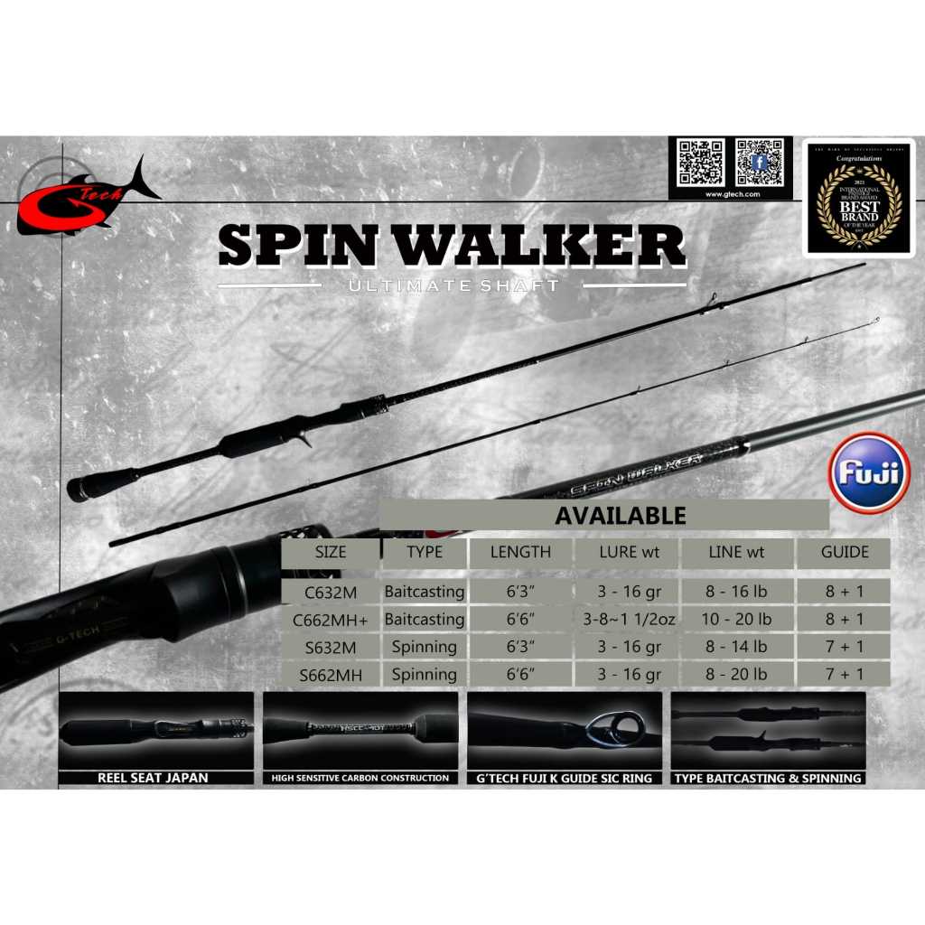 Jual Rod GTECH SPIN WALKER ULTIMATE SHAFT | Shopee Indonesia