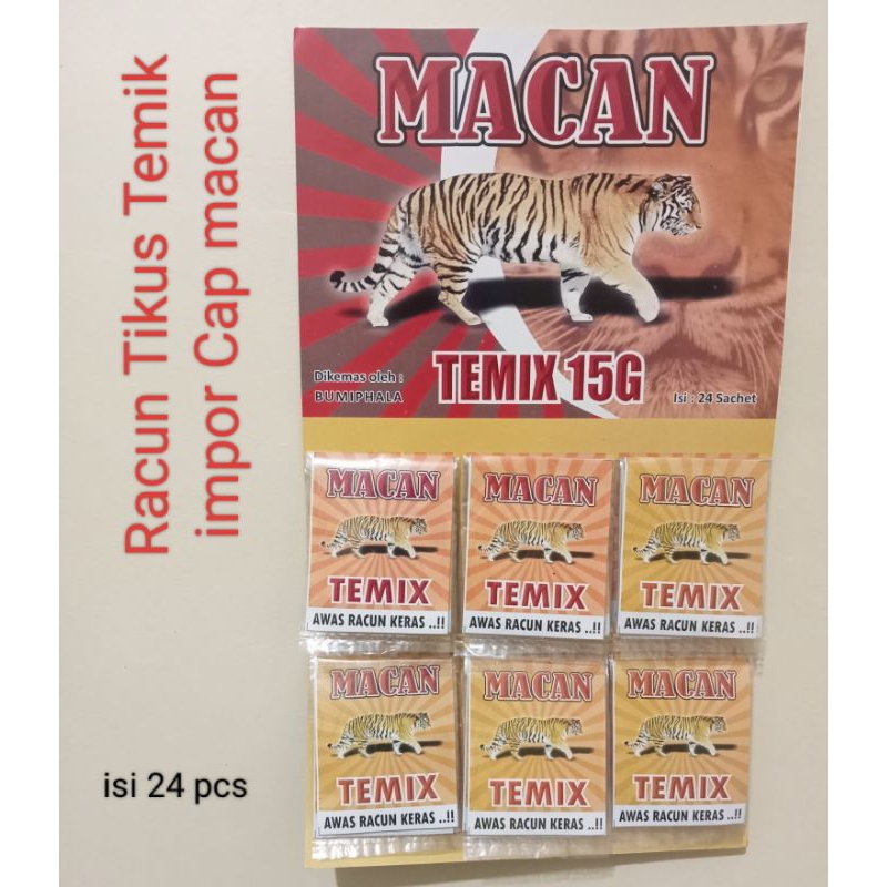 Jual Racun tikus Temik cap MACAN import isi 24 pcs | Shopee Indonesia