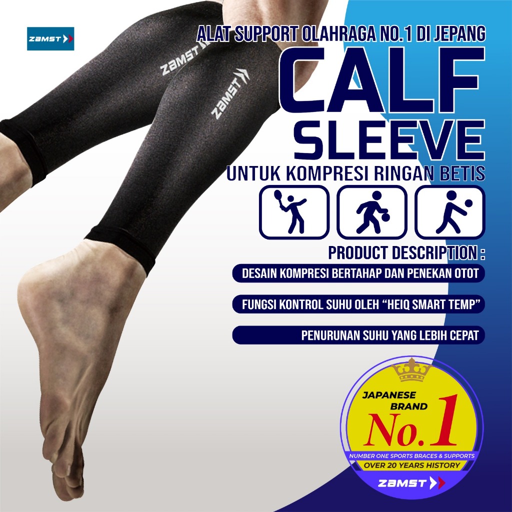 Jual Calf Sleeve Compression Support Deker Kompresi Betis Zamst Japan ...