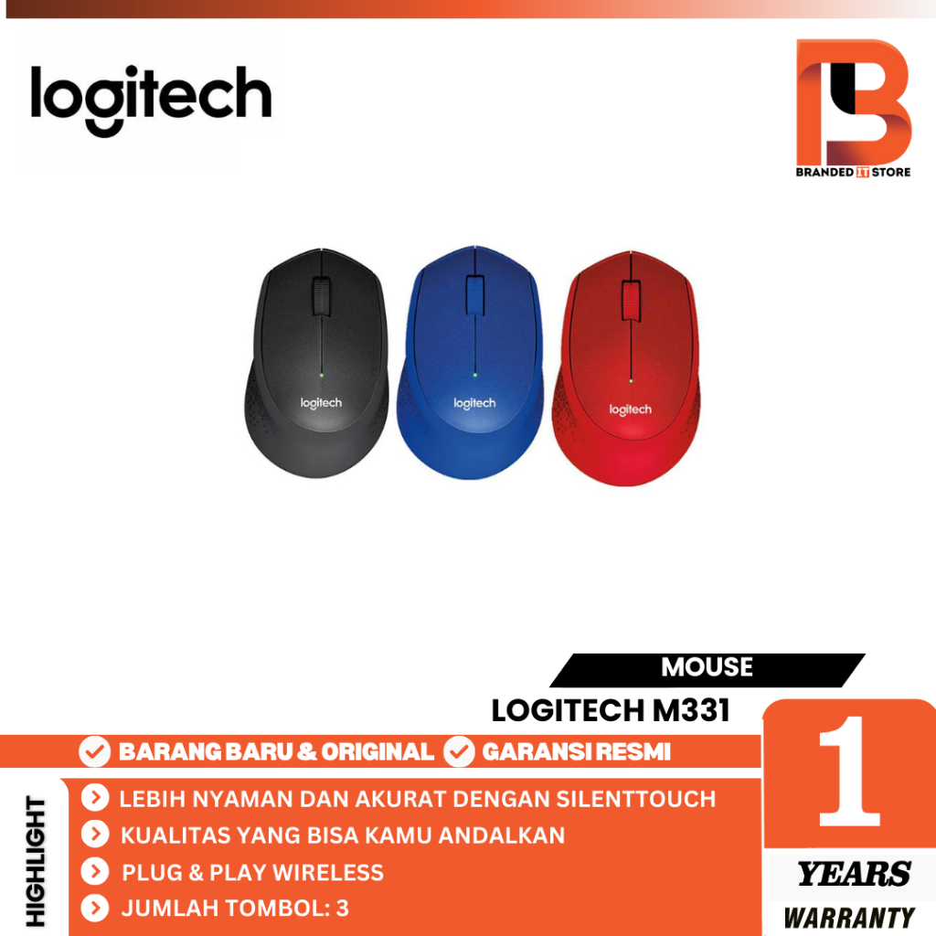 Jual Logitech M331 Mouse Wireless Silent Click | Shopee Indonesia