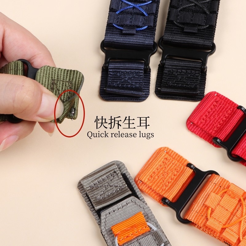 Jual 20mm 22mm quick release Nylon kanvas military Strap for Samsung