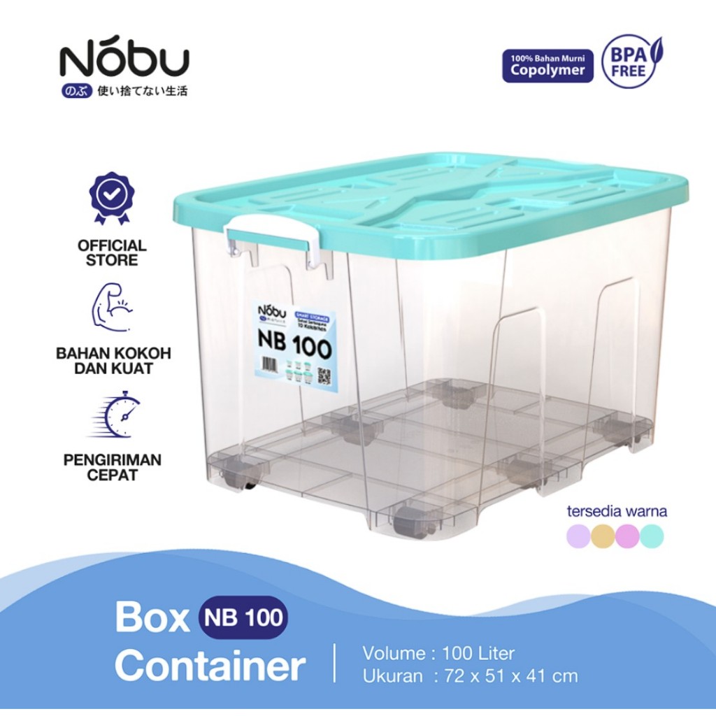 Jual CONTAINER BOX 100 LITER 85L 55L 40L + RODA GDC HOUSEWARE | Shopee ...