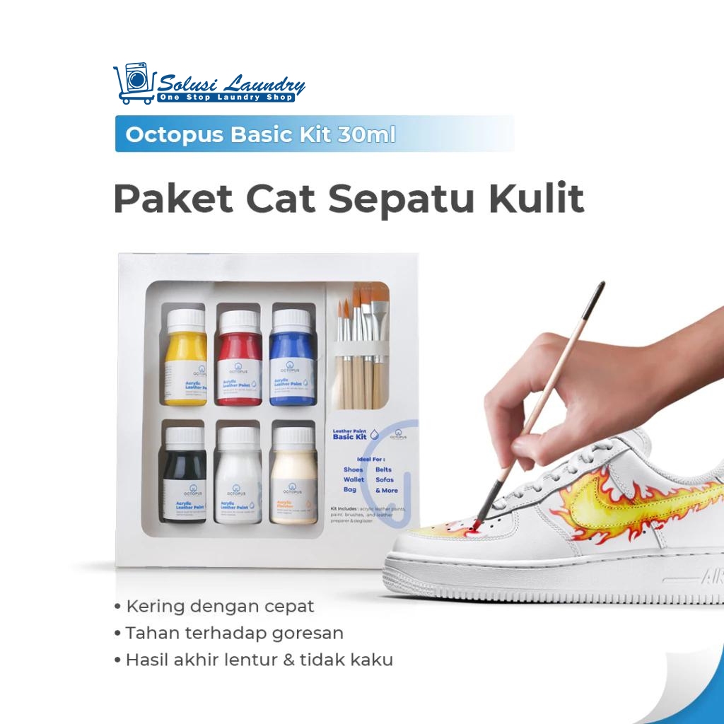 Jual Octopus Leather Paint Basic Kit 30ml Satuan Cat Sepatu Kulit ...