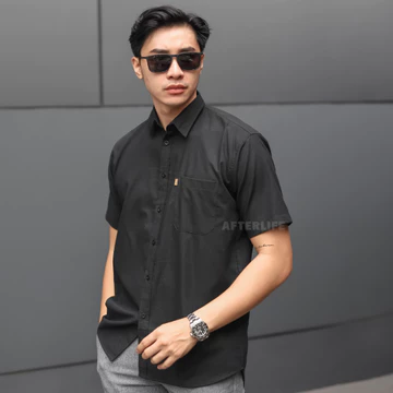 AFTERLIFE Kemeja Pria Basic Chroma Lengan Pendek All Varian