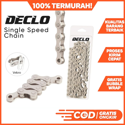 Jual Rantai Sepeda DECLO Single Speed Chain 116 Link BMX Fixie Fixed ...