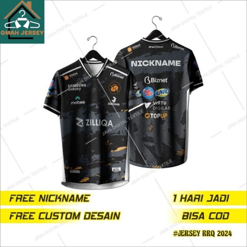 Jual JERSEY TIM RRQ GRATIS REQUEST NICK NAME 2024 BAJU GAME | Shopee ...