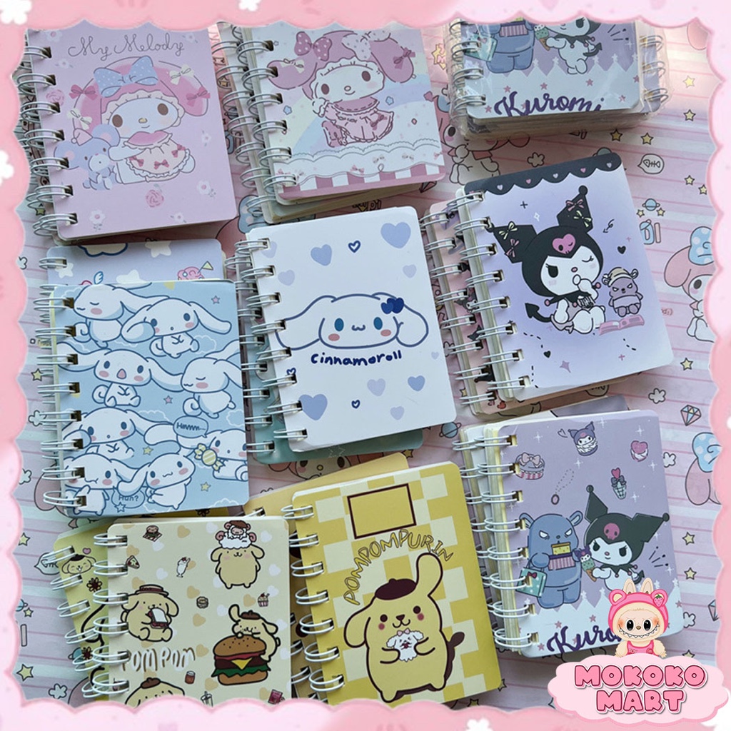 Jual MM Minibook Notebook Kartun Lucu Notepad Buku Tulis A7 Motif ...