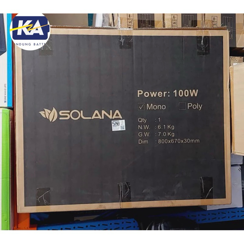 Jual Solar Panel Surya Solana 12v 12 v 100wp 100 wp All Black Series ...
