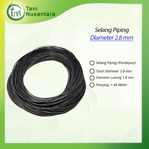 Selang Piping Irigasi Tetes PE 2,8mm - Selang Drip Sistem Fertigasi Tanaman Sayur & Buah