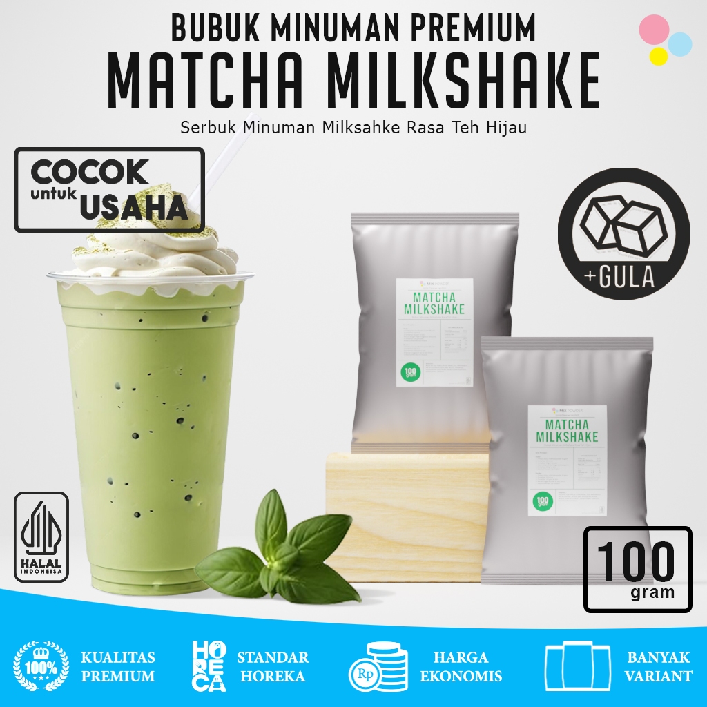 Jual Mix Powder Matcha Milkshake Bubuk Minuman Premium Rasa Teh Hijau ...