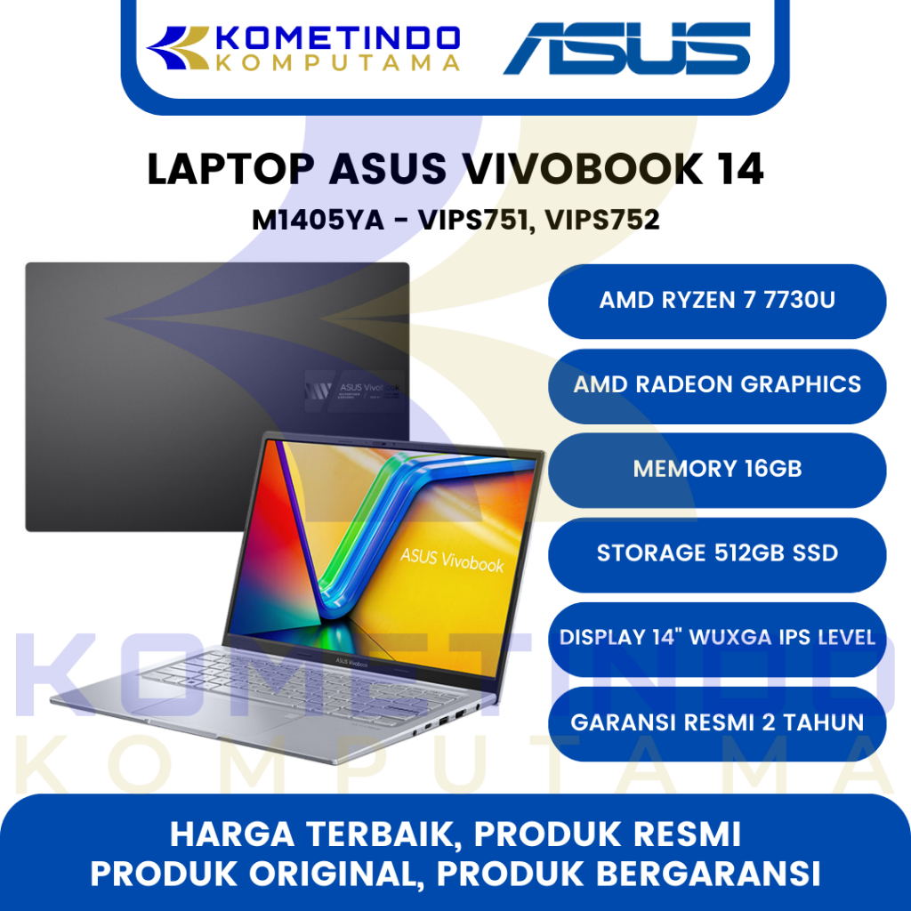 Jual Laptop ASUS Vivobook 14 M1405YA AMD Ryzen 7 7730U AMD Radeon ...