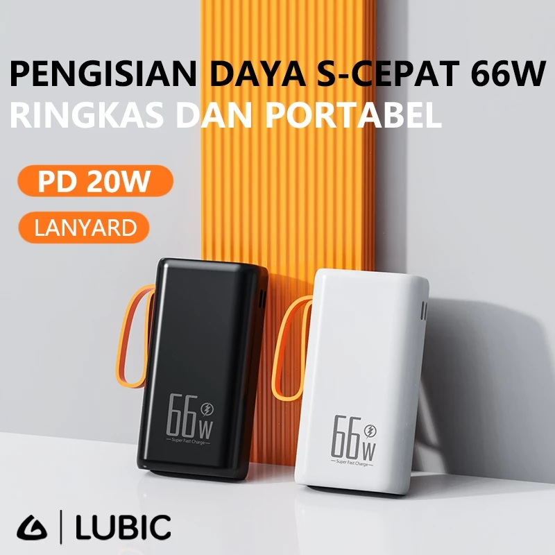 LUBIC Powerbank Mini 10000mAh Fast Charging Output USB Type C Lightning