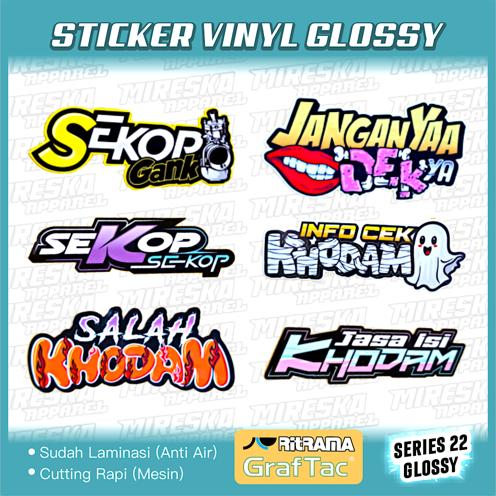 Jual Terbaru!! Stiker Viral Glossy Terlaris Racing Series 22 | Stiker ...