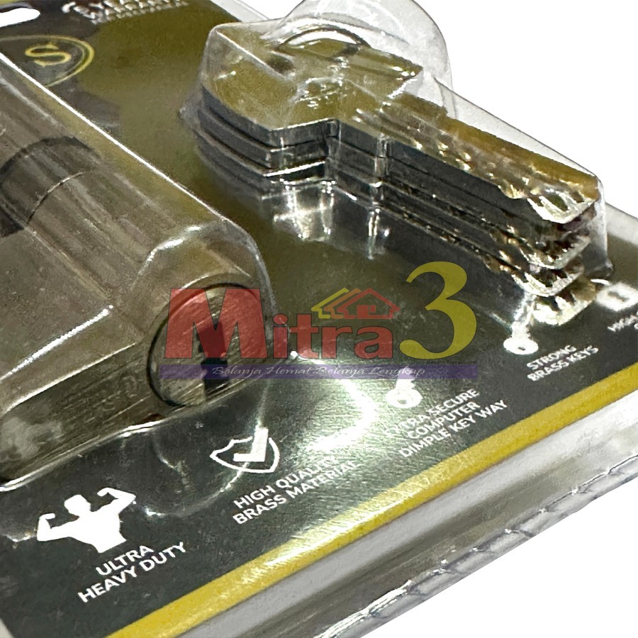 Jual Silinder Kunci SES Computer Keys VIP 60mm DK (Double Key) Putih ...