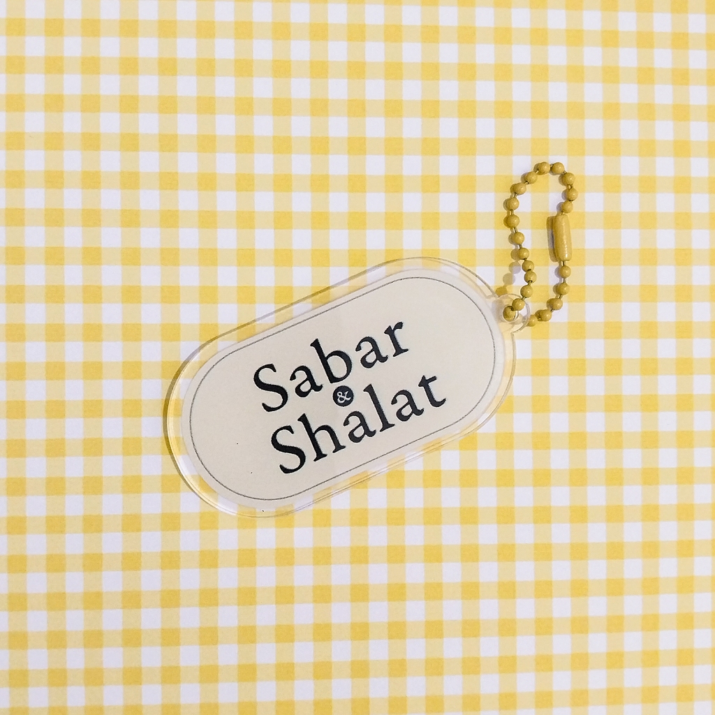 Jual Sabar dan Shalat Keychain - Gantungan Akrilik Islami - Jabirah ...
