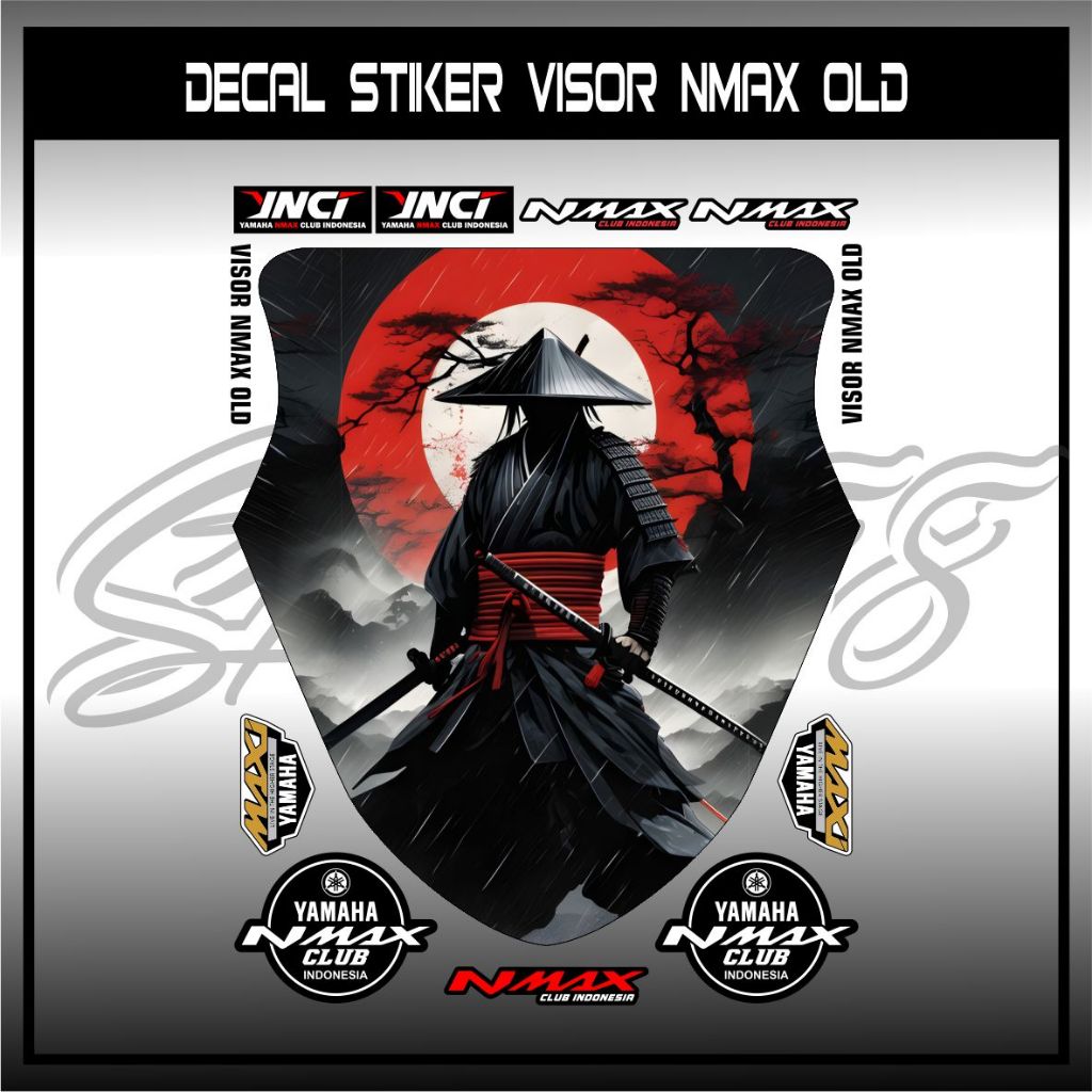 Jual STIKER VISOR NMAX 155 LAMA EDISI SAMURAI / STICKER DECAL VISOR ...
