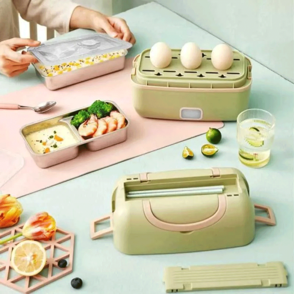 Jual Portable Electric Cooking Box Heating Lunch Box Kotak Makan ...